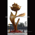 Escultura moderna de la flor del acero inoxidable de los artes abstractos grandes para la decoración del jardín